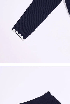 Conjunto Modal Cardigan e Mini Saia - Estilo Retrô Luxuoso