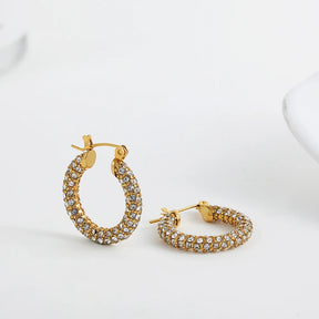 Brincos de Argola – Aço Inoxidável Banhado a Ouro