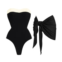 Conjunto de Biquíni Tomara que Caia Bicolor Preto e Branco