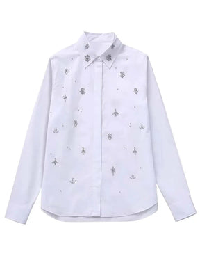 Camisa bordado em Cristais - Novidade