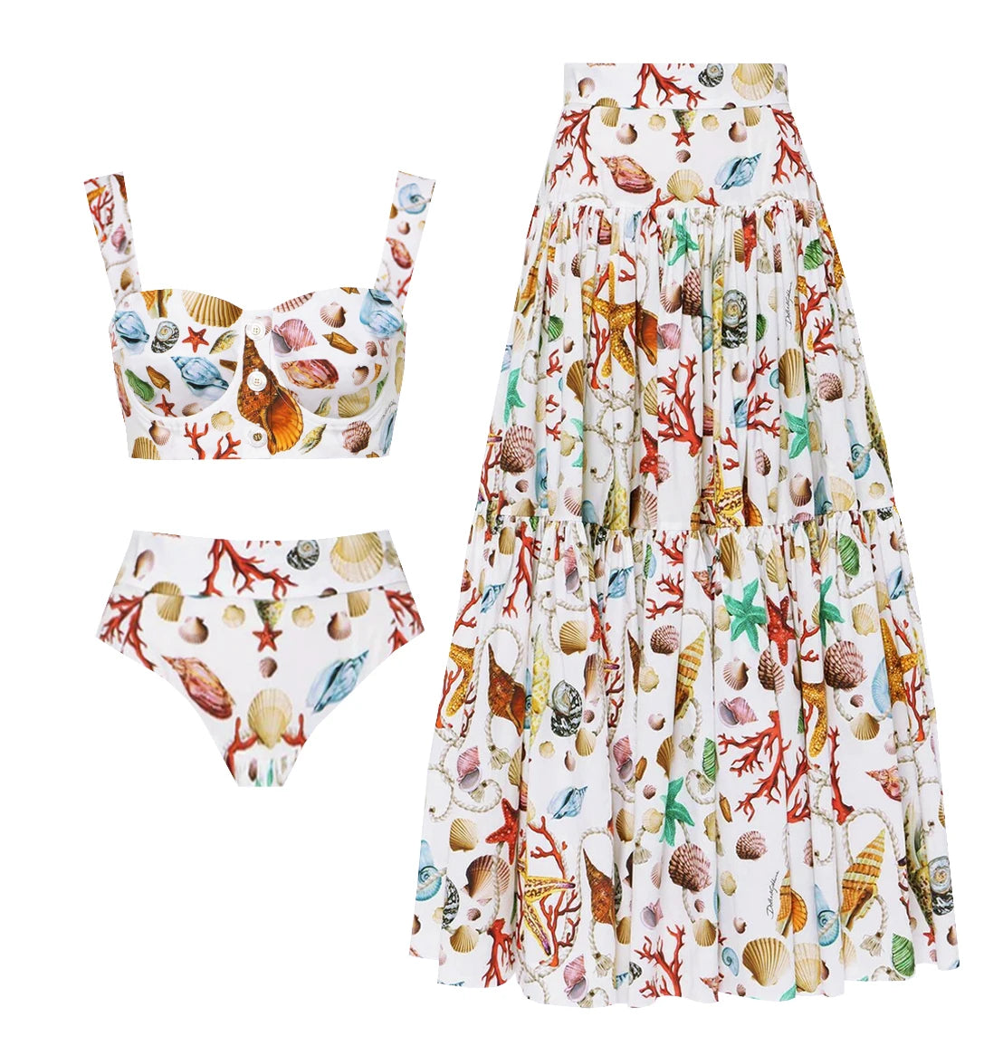 Conjunto Maio com Sustentação e Saída de Praia - Elegância e Sofisticação