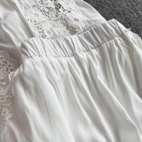 Conjunto bordado delicado - Calça e camisa