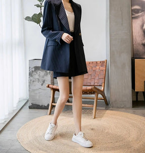 Conjunto Bermuda Risca Giz -  Alfaiataria