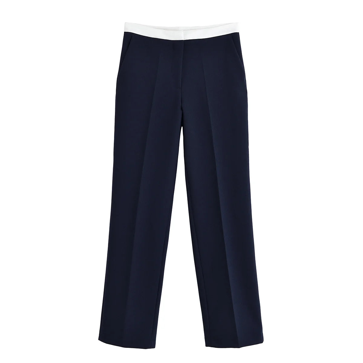 Conjunto Feminino Versátil – Blusa Básica com Recortes e Calça Reta Cintura Alta