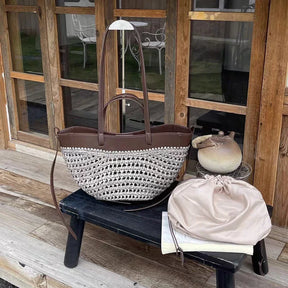 Bolsa Palha Trançada - Elegância e Sofisticação