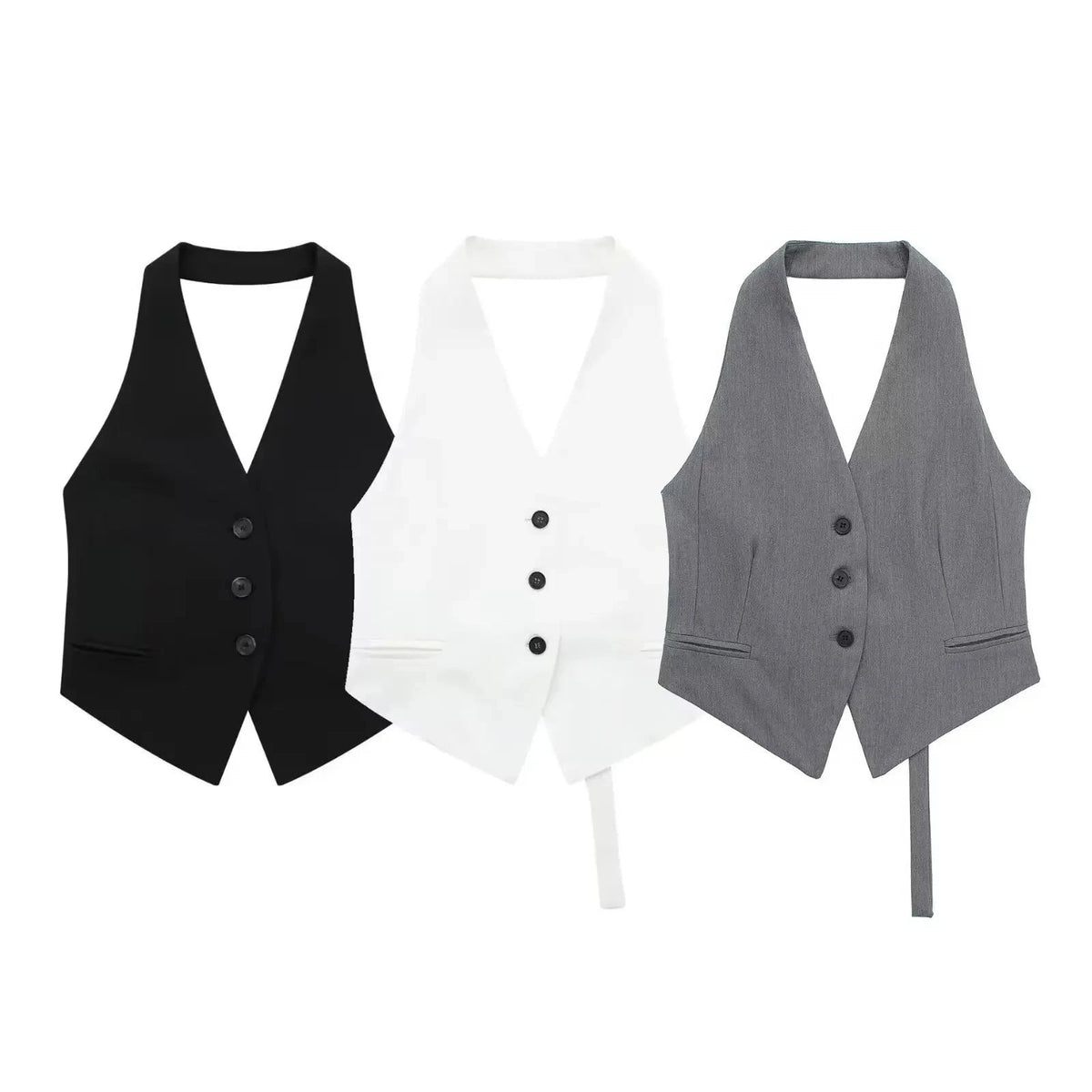 Colete Frente única Com detalhe nas costas