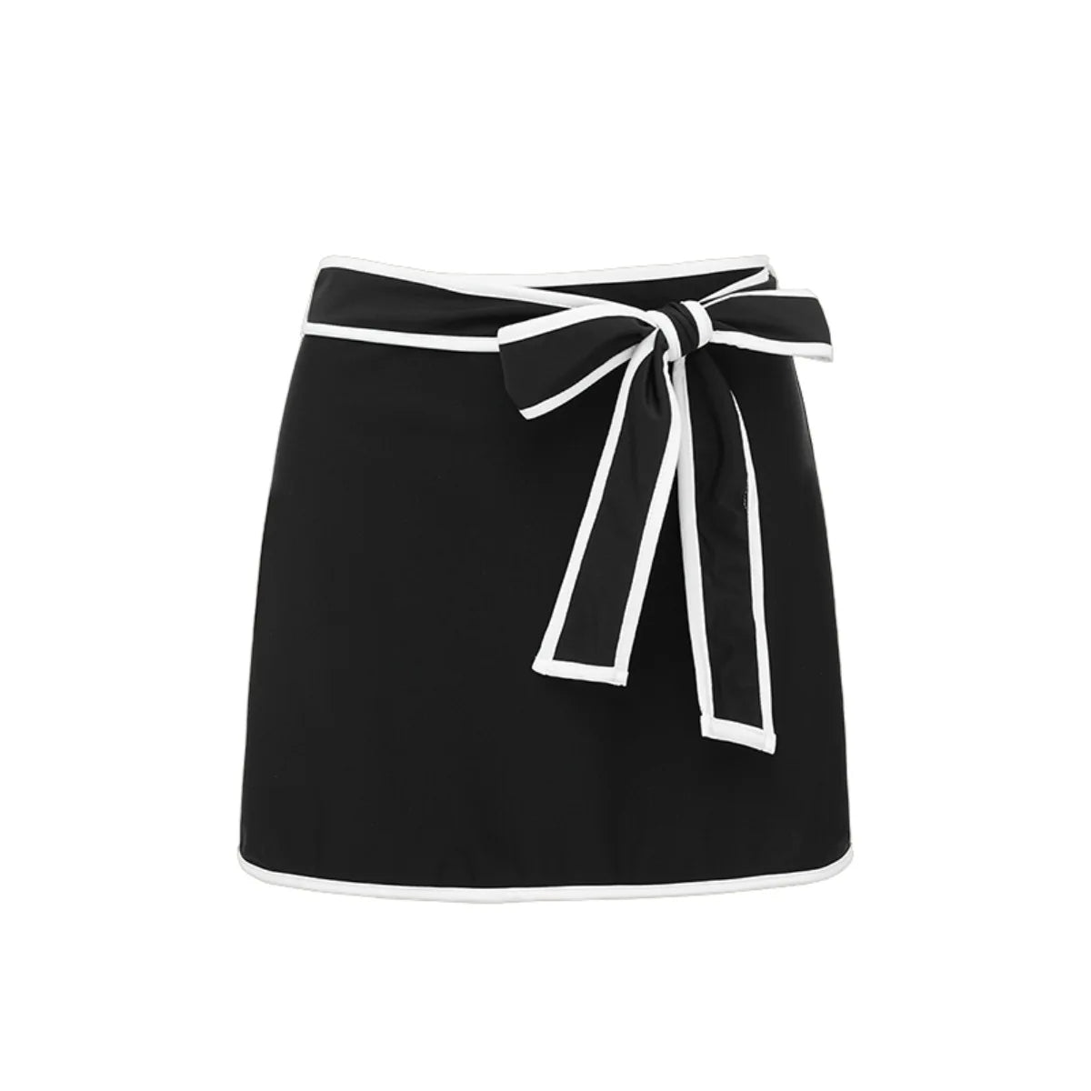 Conjunto Bicolor com Top Estruturado e Saia Transpassada
