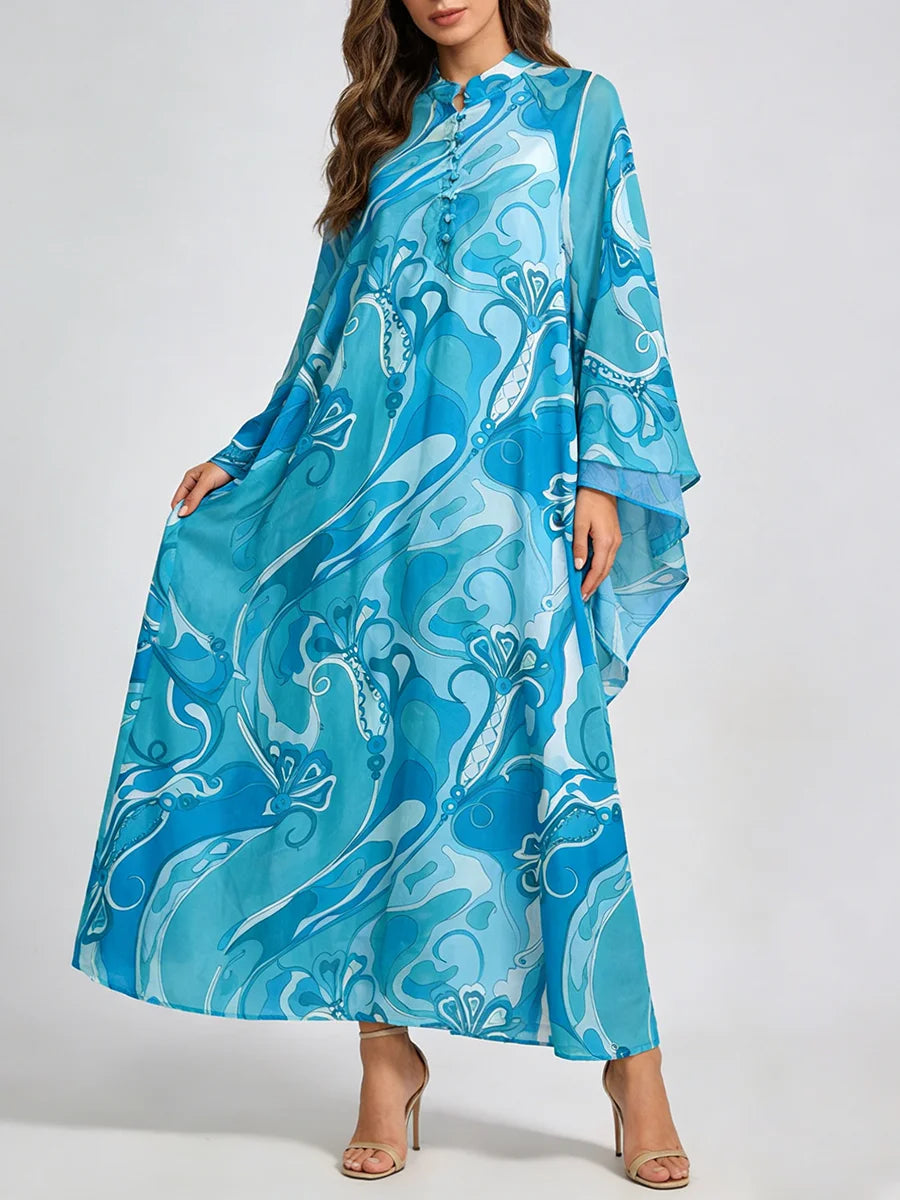 Vestido Longo Fluido Estampado