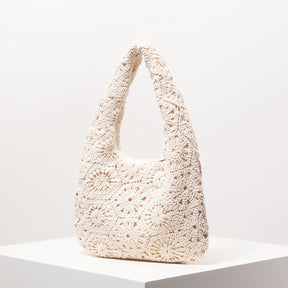 Bolsa de Ombro Trançada Vazado Artesanal – Estilo Premium para Praia e Viagens