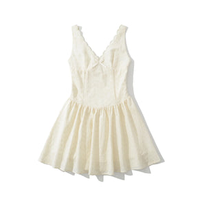 Vestido Prairie Chic – Floral Bordado, Mini, Verão
