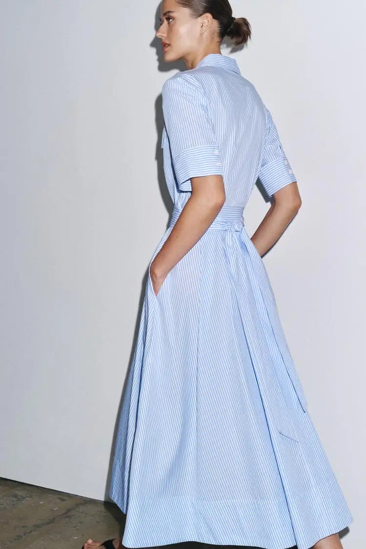 Vestido Belle com Laço na Cintura - Elegância e Sofisticação