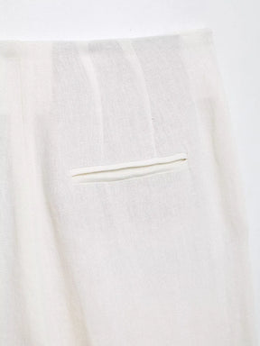 Conjunto de Blazer com Laço e Calça Cintura Alta – Elegância Sofisticada para a Meia-Estação