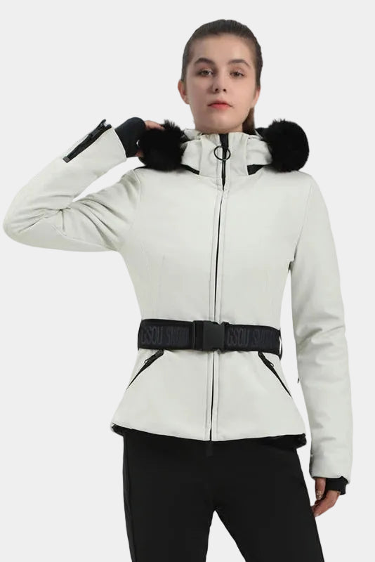 Jaqueta Feminina de Inverno para Ski e Snowboard – impermeável, Capuz e Tecnologia Corta-Vento