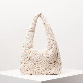 Bolsa de Ombro Trançada Vazado Artesanal – Estilo Premium para Praia e Viagens