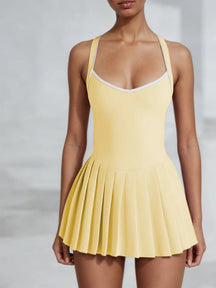 Vestido Esportivo Feminino Yoga & Tênis – One-Piece com Bojo | Alta Elasticidade & Secagem Rápida