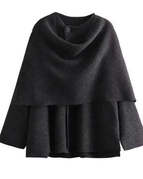 Casaco com Gola Assimétrica – Inverno com Estilo e Conforto