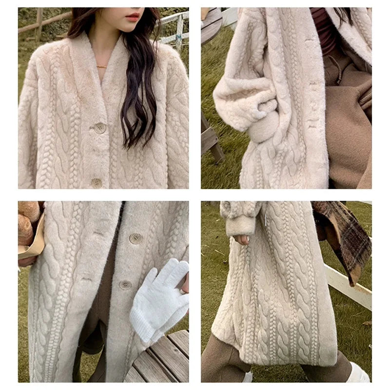 Sobretudo Blusão Tricô Super Quente