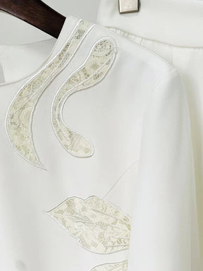 Conjunto com Renda e Recortes – Sofisticação com Estilo Moderno