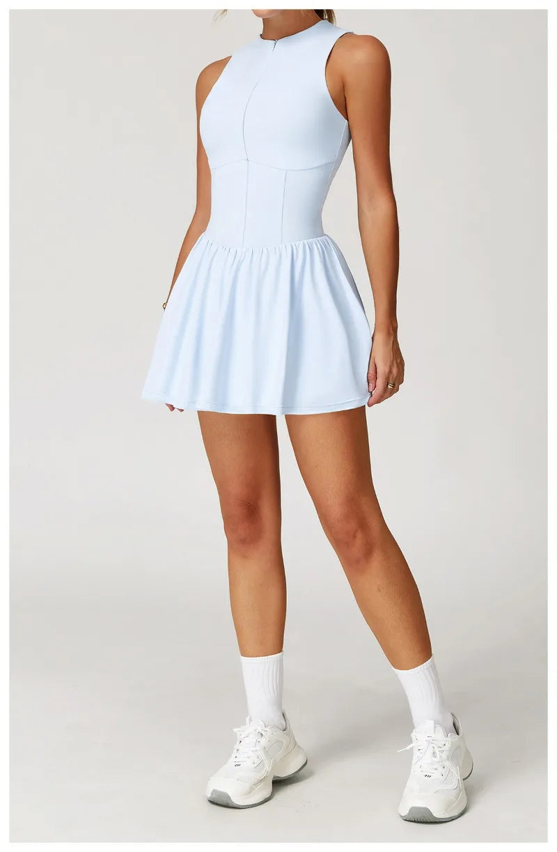 Vestido Esportivo com Saia Integrada – Conforto, Antiamassado e Secagem Rápida