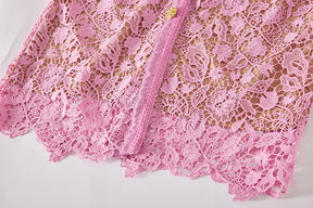 Vestido Renda Com Cinto - Luxo