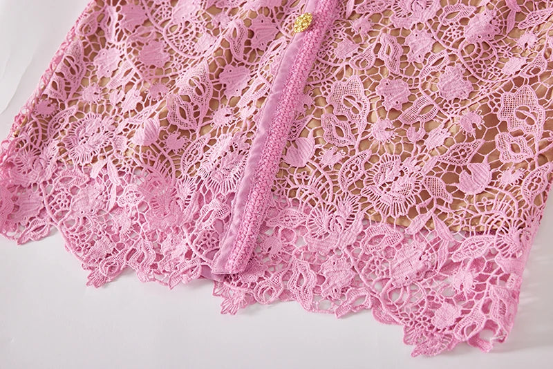 Vestido Renda Com Cinto - Luxo