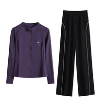 Conjunto Esportivo 2 Peças – Jaqueta de Manga Longa e Calça Pantalona Conforto Total