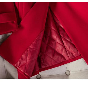 Sobretudo Botão Duplo Com bolsos