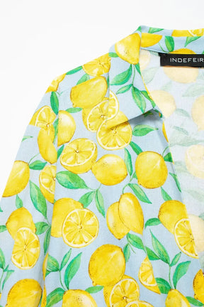 Conjunto Verão – Camisa Estampada com Amarração + Shorts de Cintura Alta