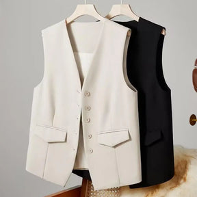 Colete Com detalhe Bolso Alfaiataria