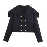 Cardigan Modal Curto com Gola Marinheiro Imponente