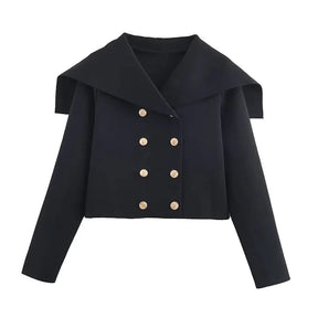 Cardigan Modal Curto com Gola Marinheiro Imponente