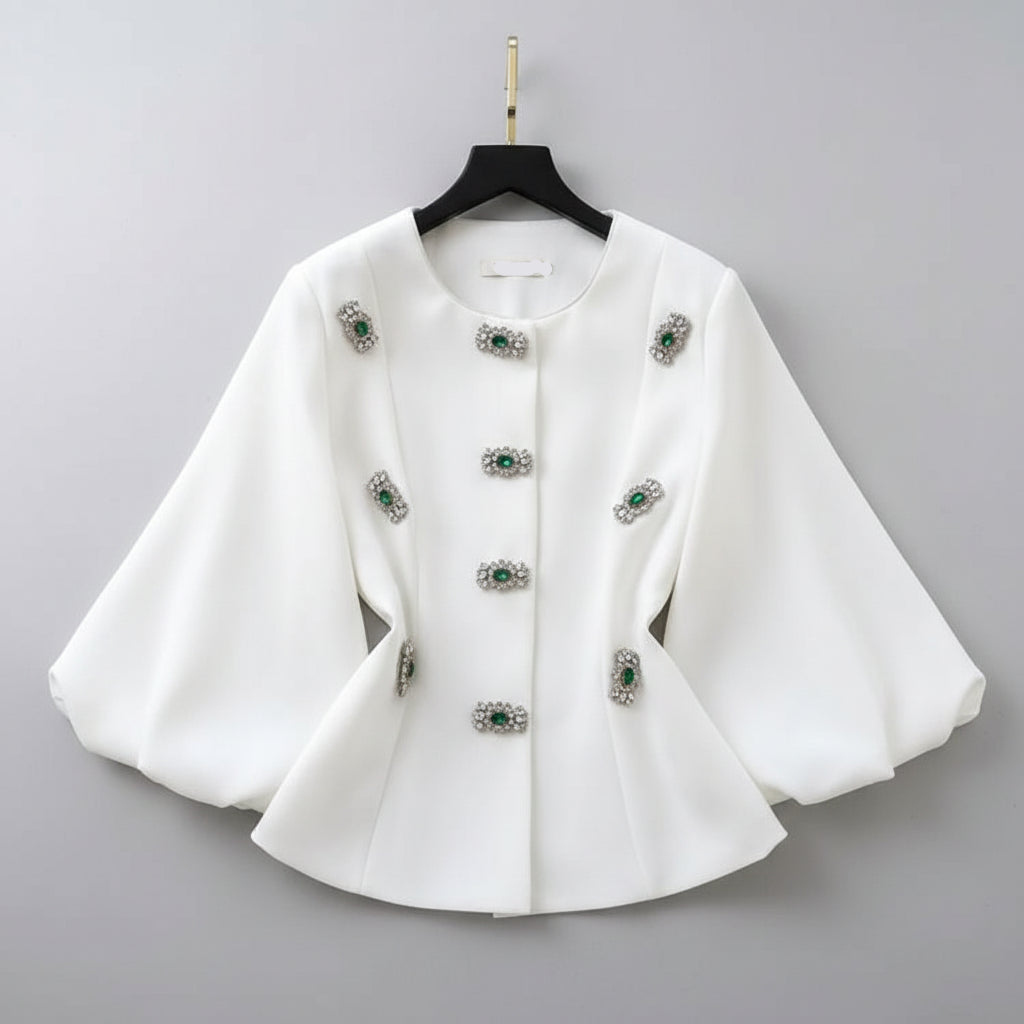 Camisa bordada a mão - elegante sofisticada
