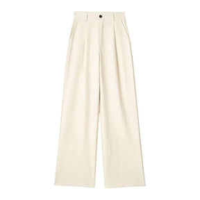 Calça de Alfaiataria Listrada – Cintura Alta e Silhueta Wide Leg Elegante