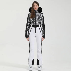 Macacão de Esqui Feminino GSOU SNOW – Peça Única, Acolchoado, Impermeável, Respirável e à Prova de Vento