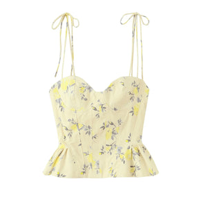 Corset Alta Costura com Estampa Floral