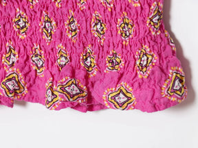 Conjunto Essence – Top Estampado em Favo & Saia Midi de Cintura Alta