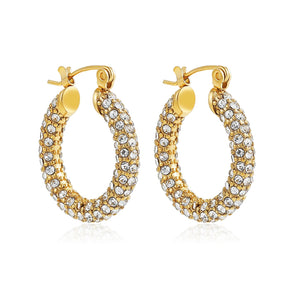 Brincos de Argola – Aço Inoxidável Banhado a Ouro