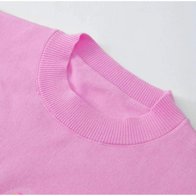 Blusa Tricô bordada com flor - Novidade