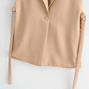 Colete com Cinto Alfaiataria - Novidade