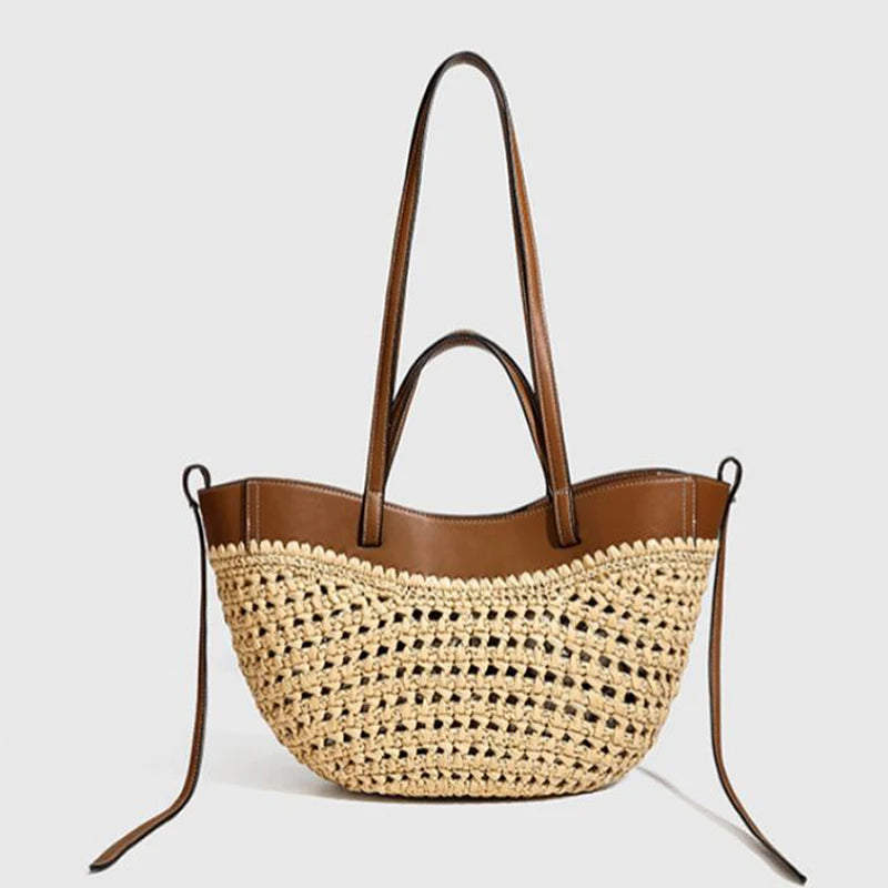 Bolsa Palha Trançada - Elegância e Sofisticação