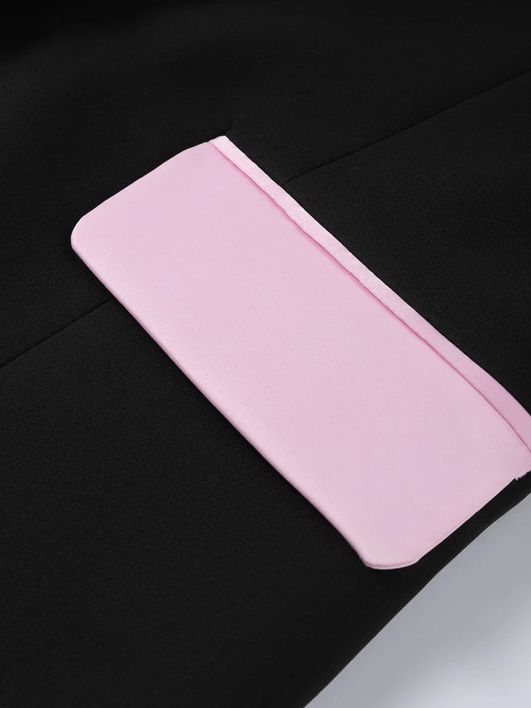 Conjunto Elegante – Blazer com Laço e Saia Mini A-Line