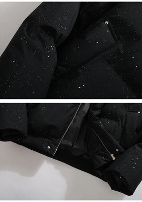 Jaqueta Puffer Espessa de Inverno – Design Urbano com Toque Vintage