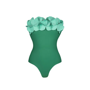 Conjunto de Biquíni Floral e Brilho Acetinado