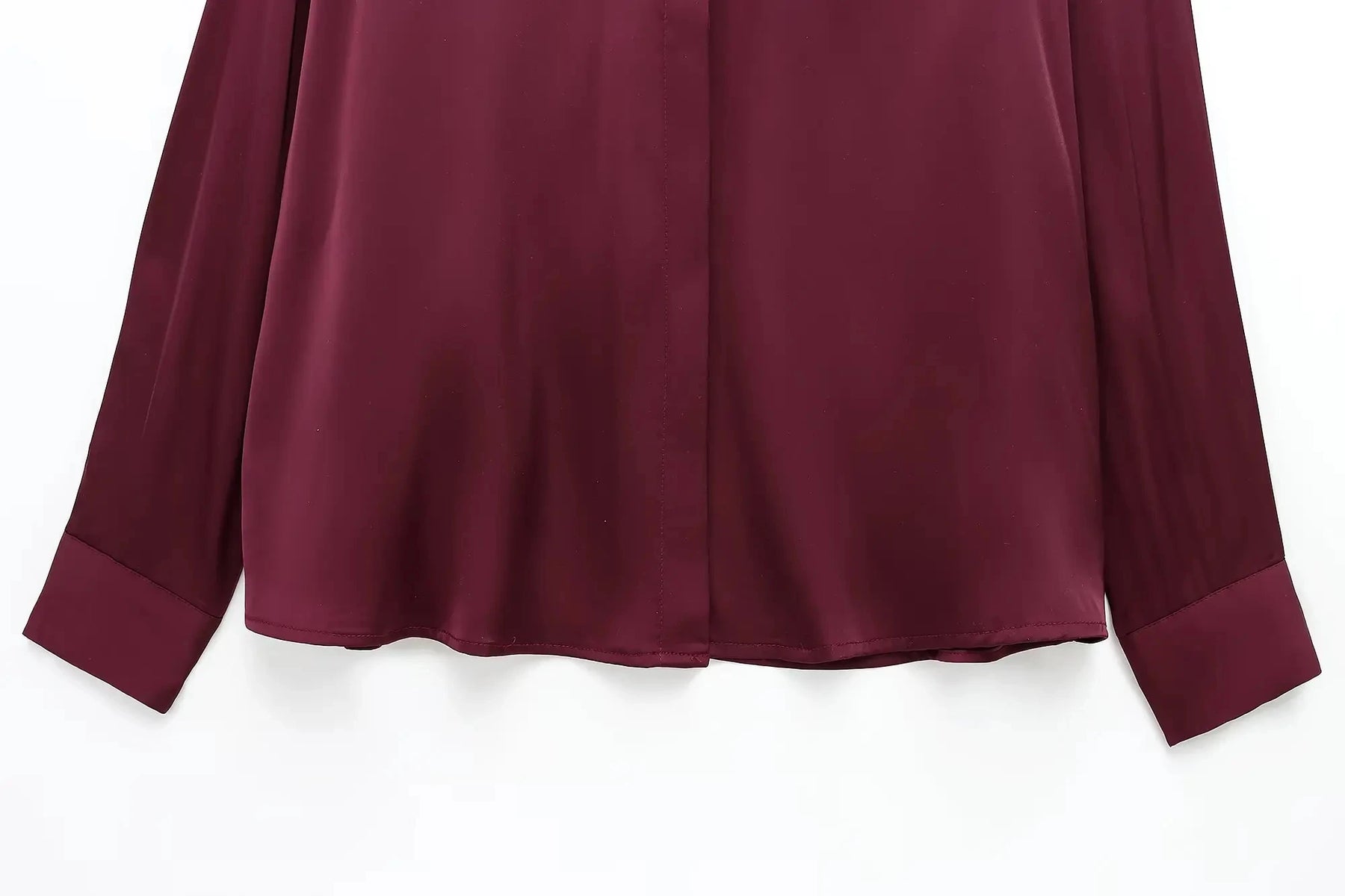 Camisa Vinho com Botões Dourados