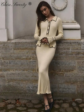 Vestido Tricô Detalhe manga - Novidade