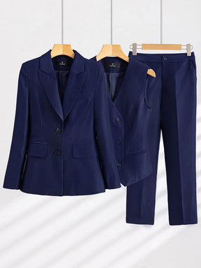 Conjunto Tres Peças Alfaiataria - Colete, Calça e Blazer