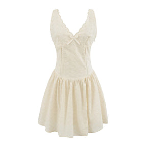 Vestido Prairie Chic – Floral Bordado, Mini, Verão