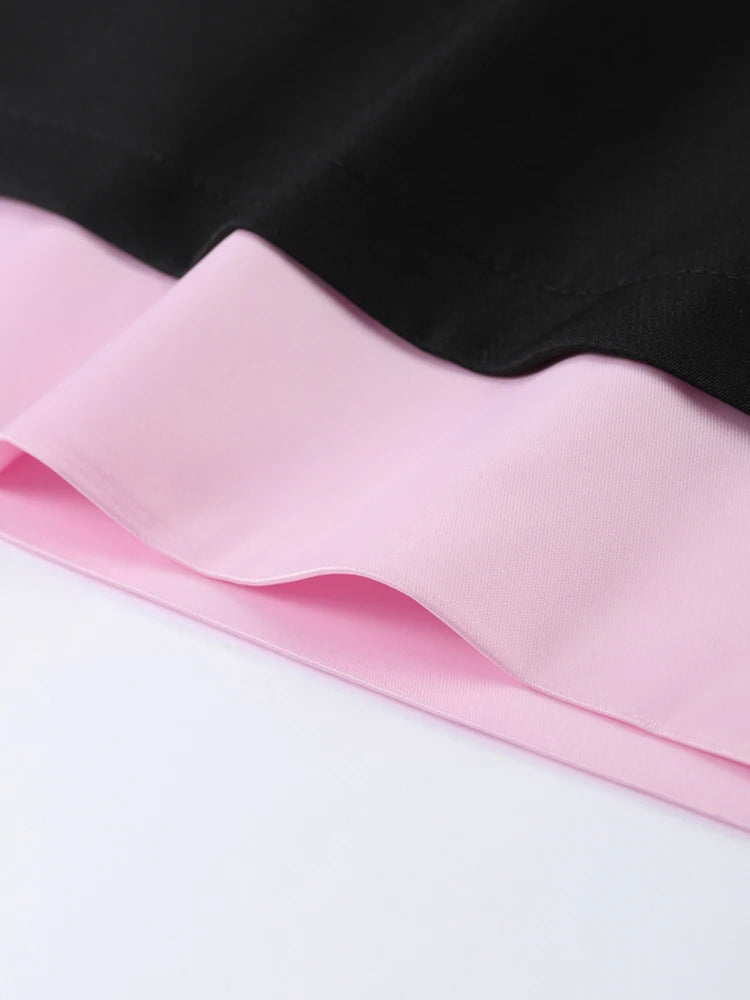 Conjunto Elegante – Blazer com Laço e Saia Mini A-Line