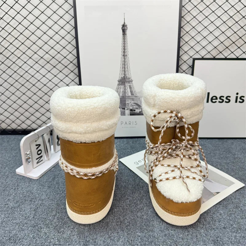 Bota de Inverno Aveludada Antiderrapante- Coleção SKI