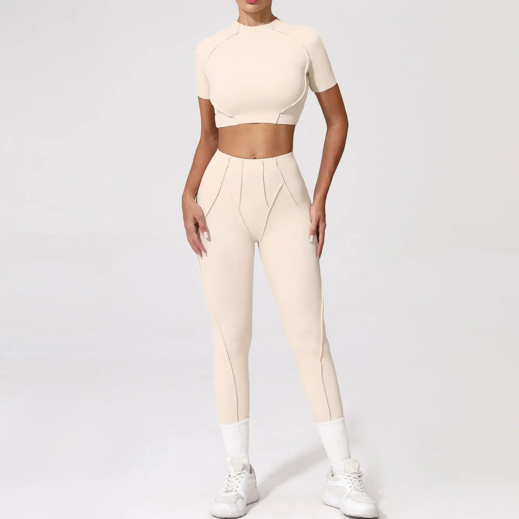 Conjunto Fitness Feminino – Legging + Blusa Manga curta | Conforto, Elasticidade e Performance